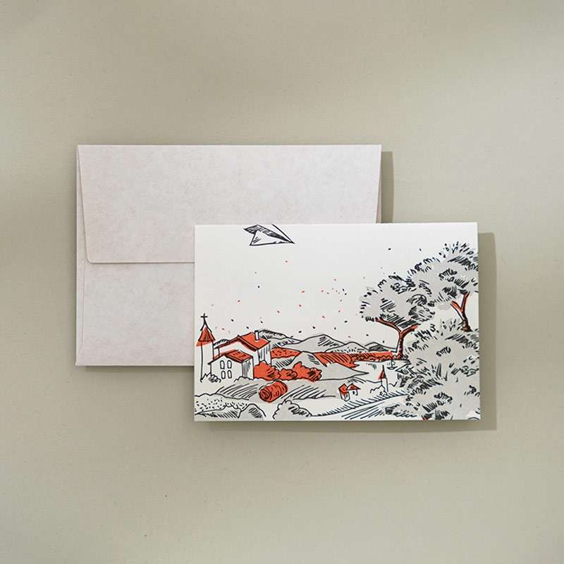 Letterpress Card - A Long Life Villa