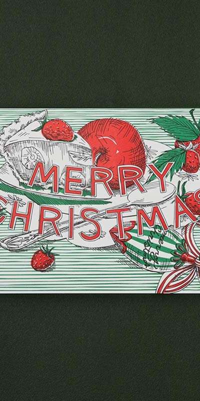 Letterpress Card - The Christmas Scene
