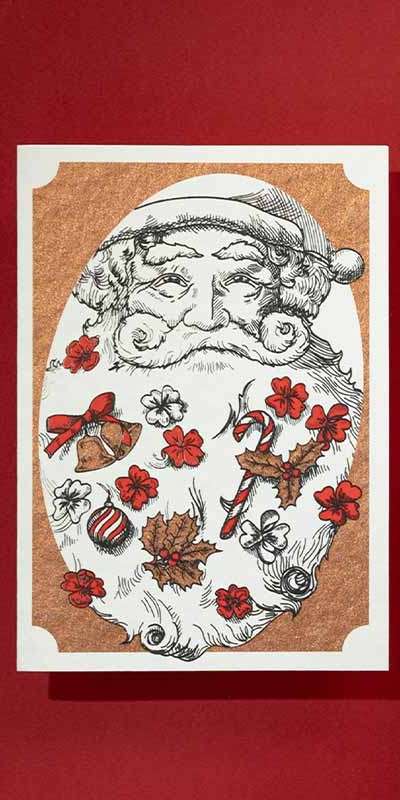 Clover Card - Santa