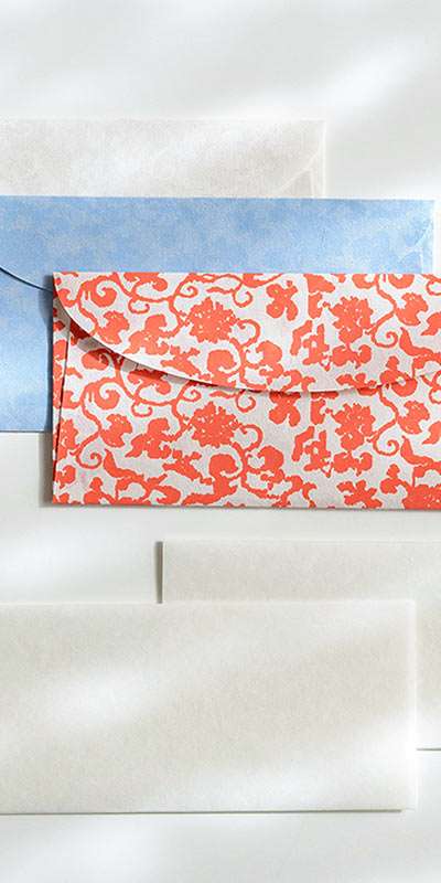 Celebration & Condolence Envelope - Small Flowers & Treasure Pattern