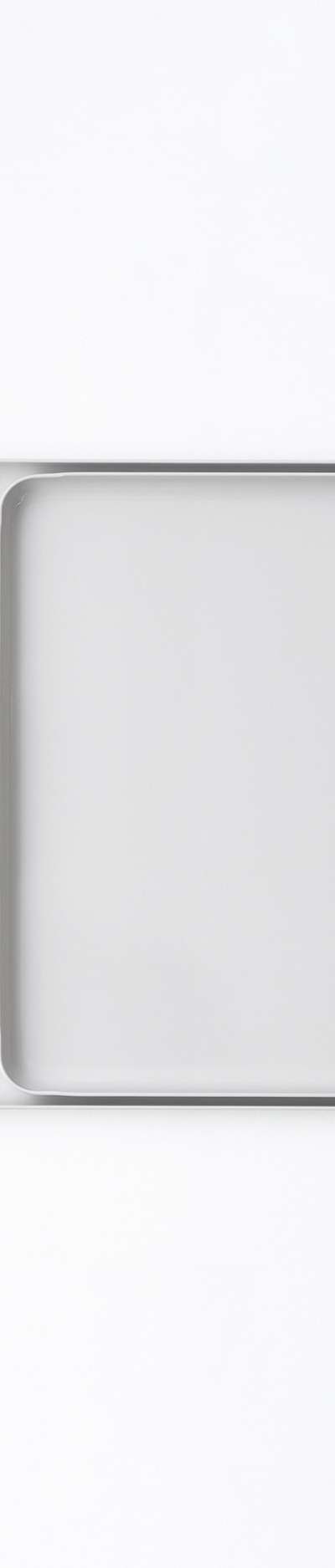 Colored Aluminum Square Tray - Dove White