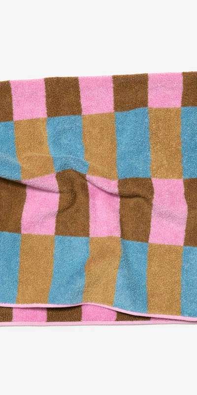 Check Towel - Berry Choco