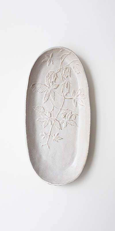 Tangled Grass and Bellflower Dish - Oval