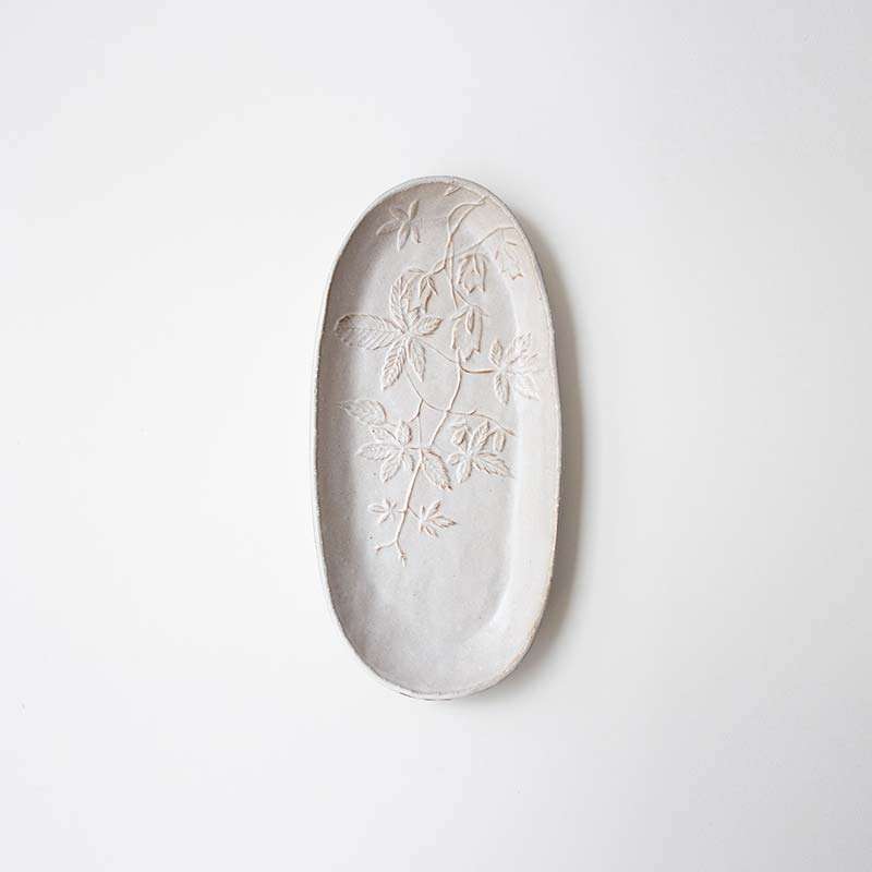 Tangled Grass and Bellflower Dish - Oval