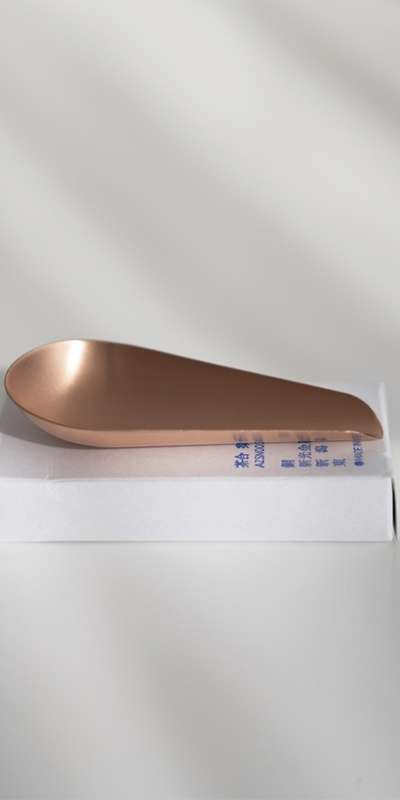 Copper Tea Scoop Round