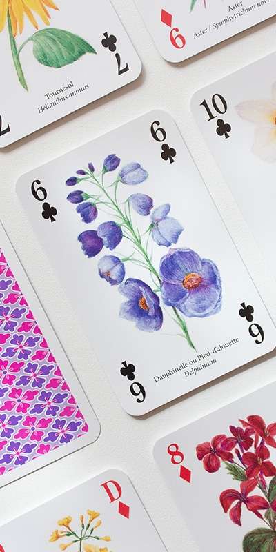 Garden Flowers Playing Card