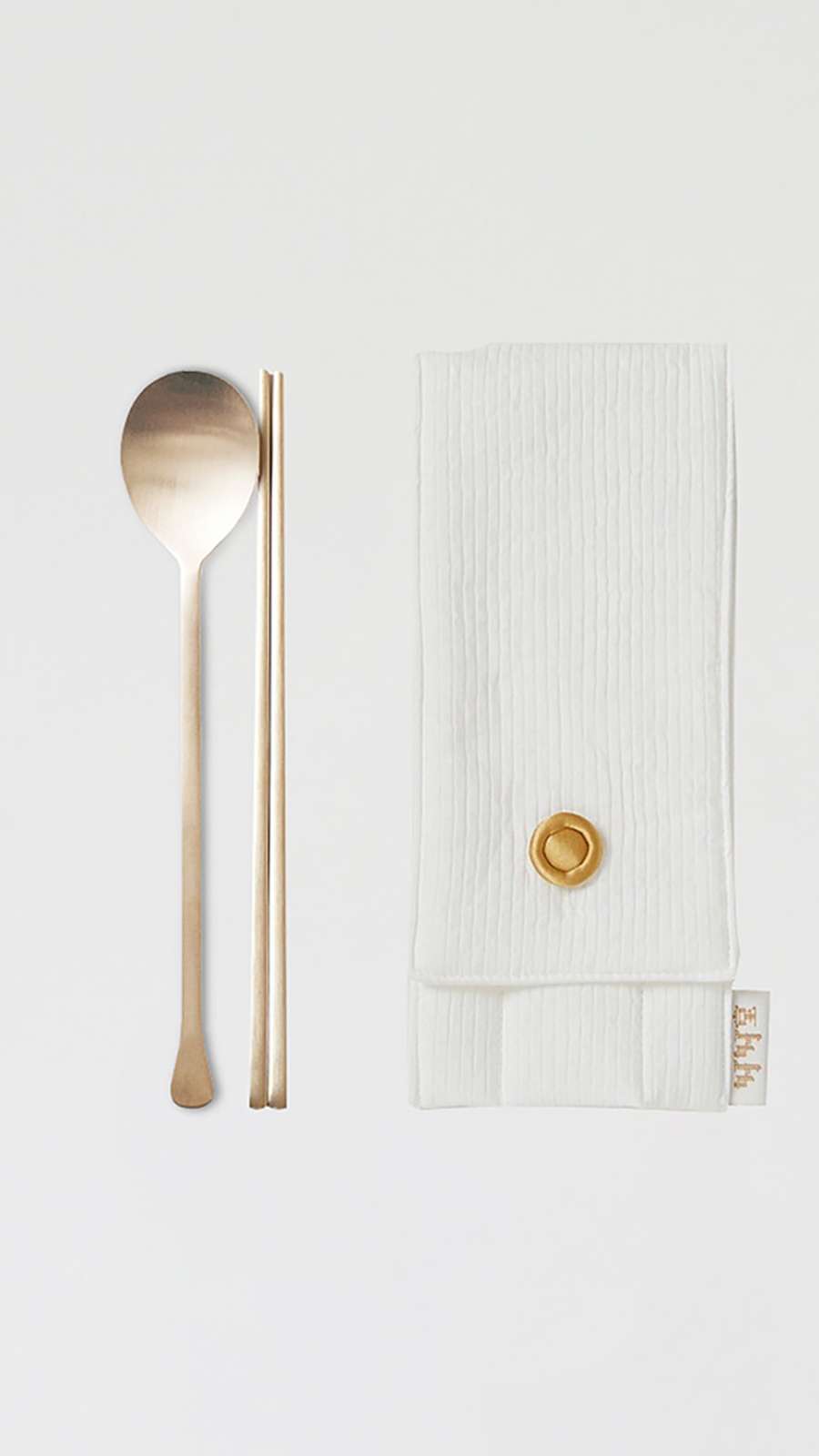 Brass Spoon and Chopstick Set