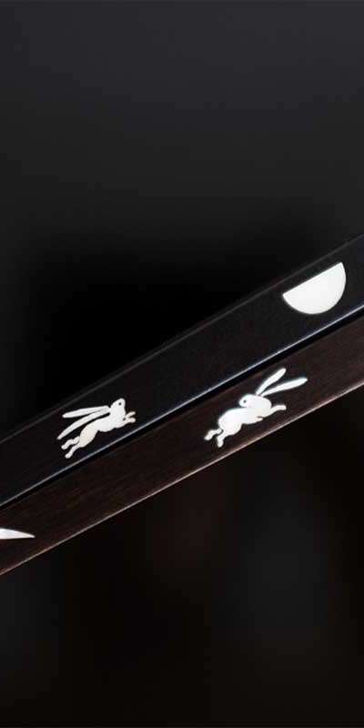 Ebony Mother-of-Pearl Inlaid Chopsticks