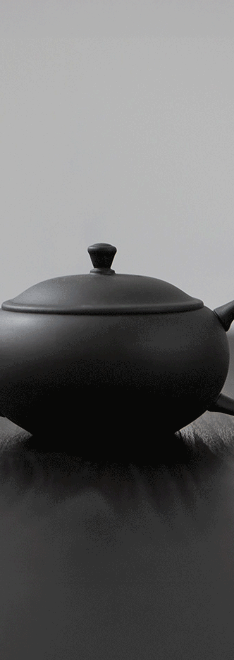 Black Teapot Round Handle L