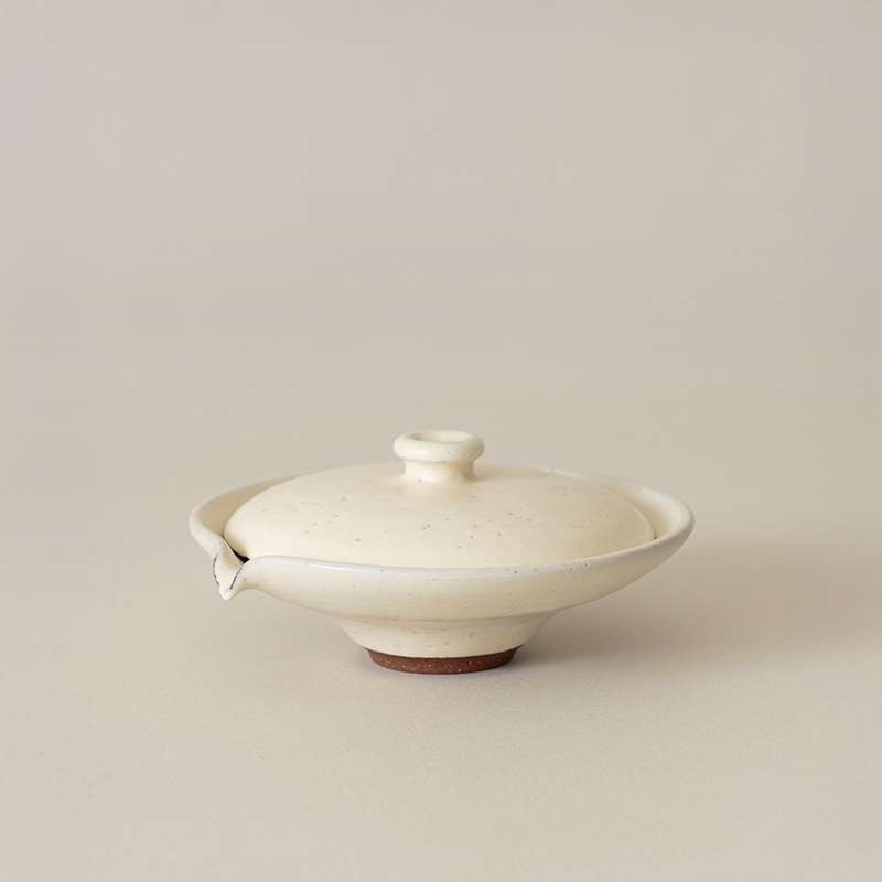 Shibori Dashi Teacup - White