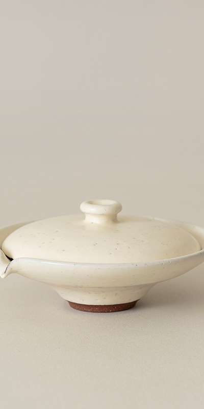 Shibori Dashi Teacup - White