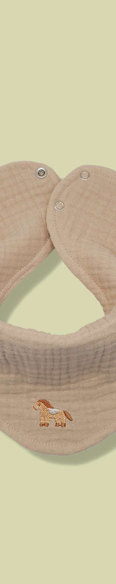 Motif Scarf Bib - Beige