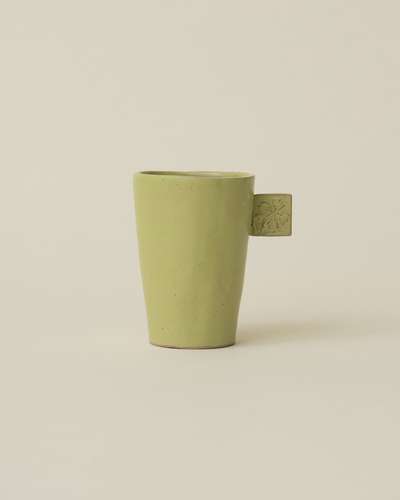 Wildflower Handle Light Green Cup