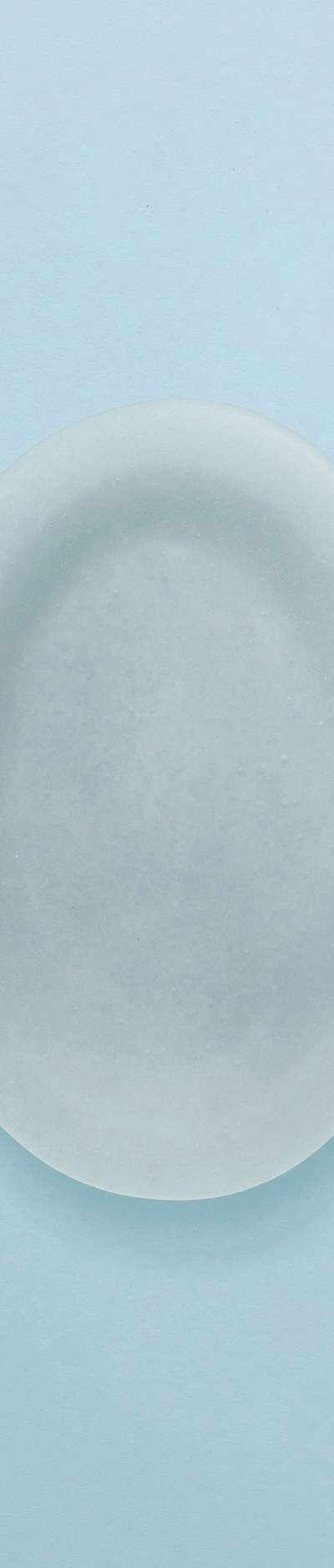 Matt Powdery OU Wing Oval Plate S - Blue Grey