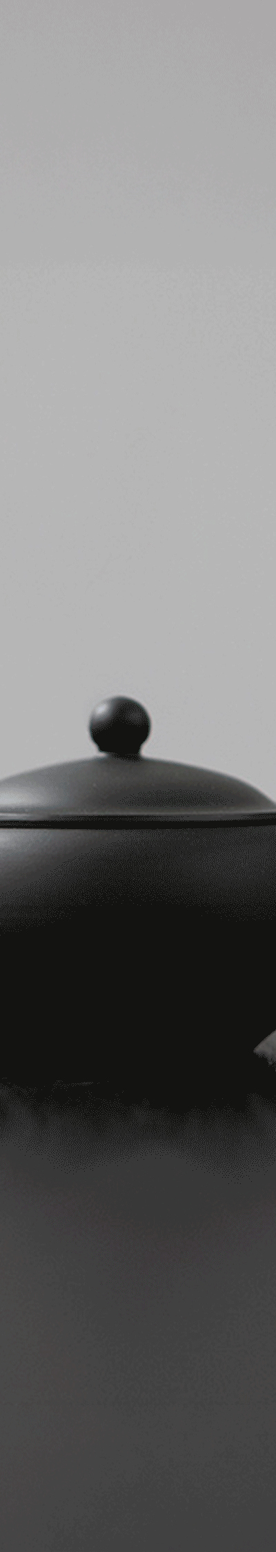 Black Teapot Round Handle S