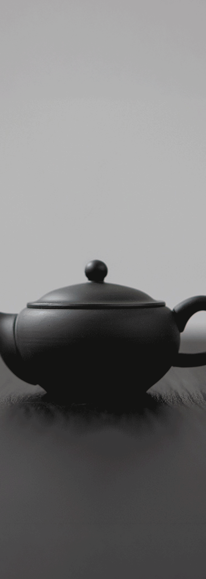 Black Teapot Round Handle S