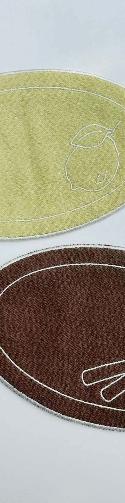 Plate Coaster Set (Lemon/Asparagus)