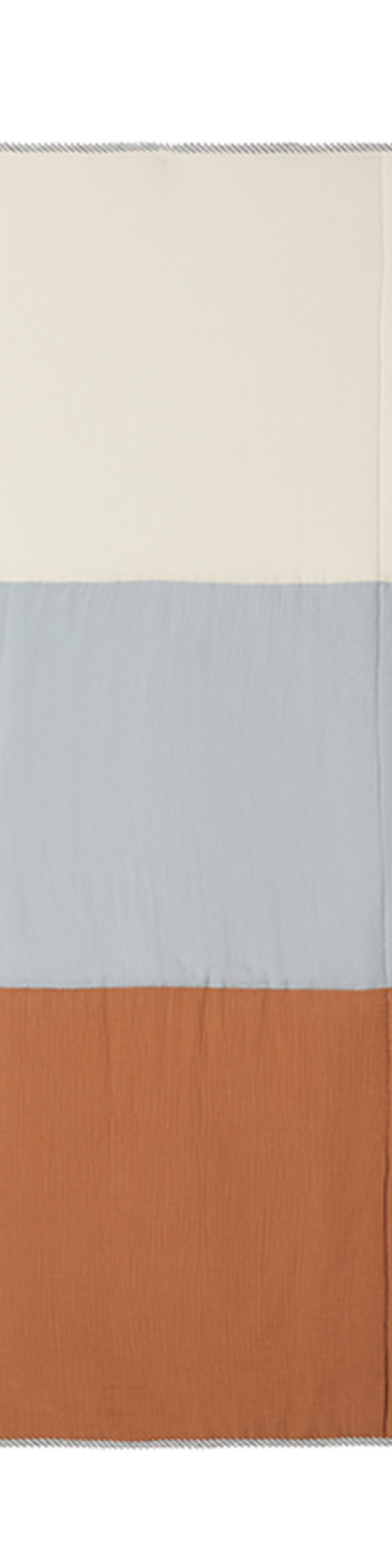 Cotton Stripe Blanket - Light Blue