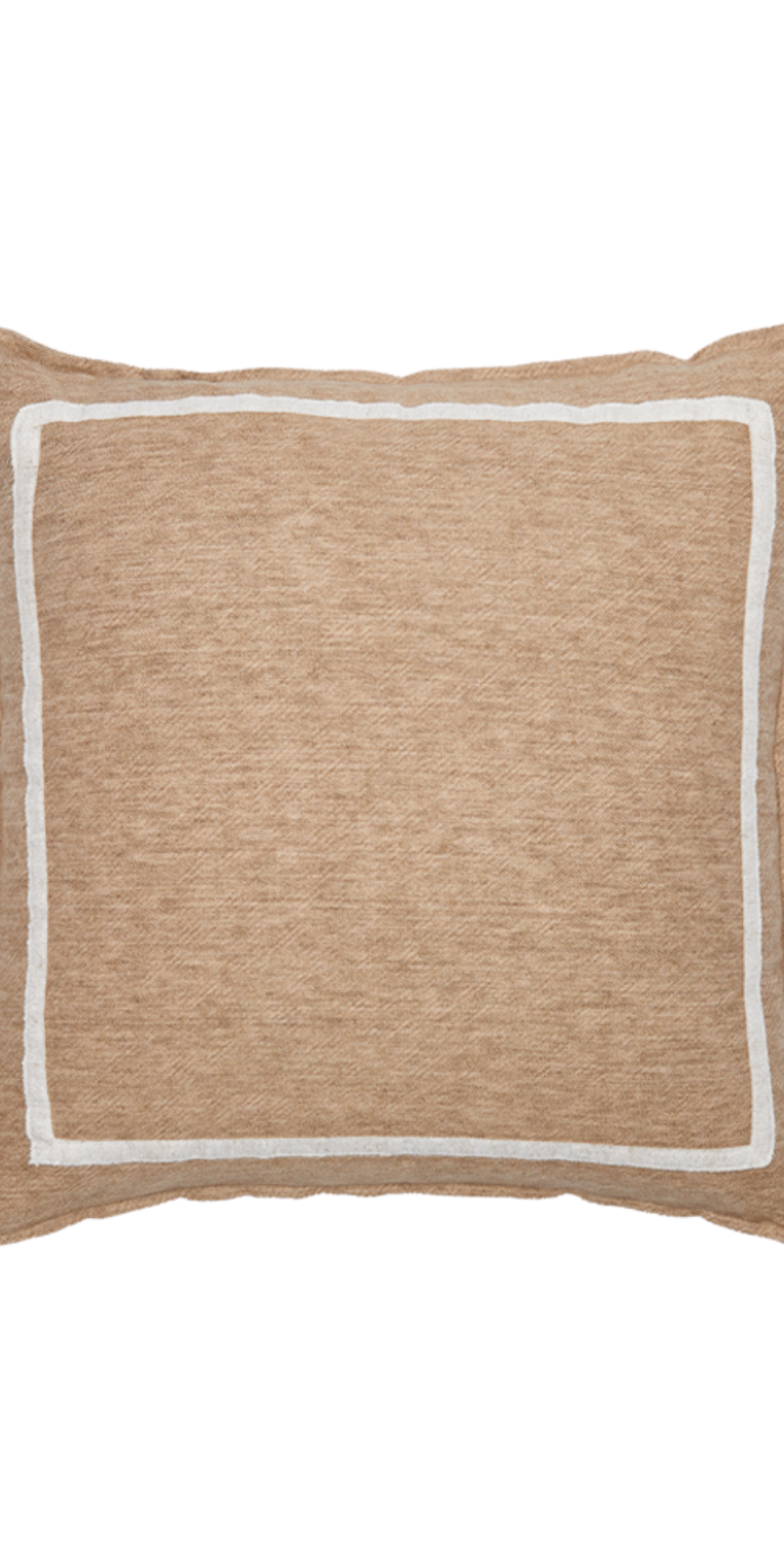 Linen Cushion - Beige Chunky
