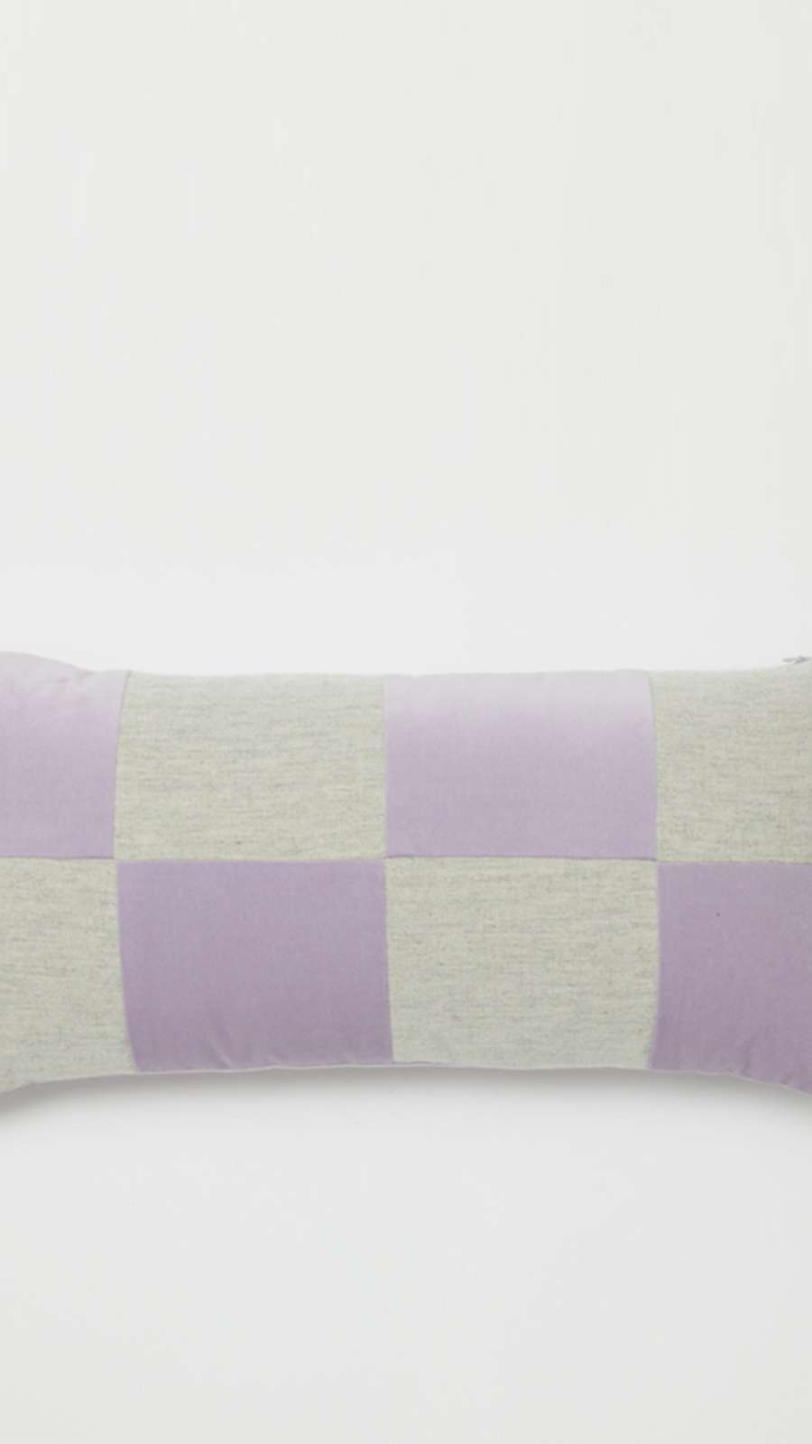 Velvet Check Cushion Cover 30x60 - Lavender