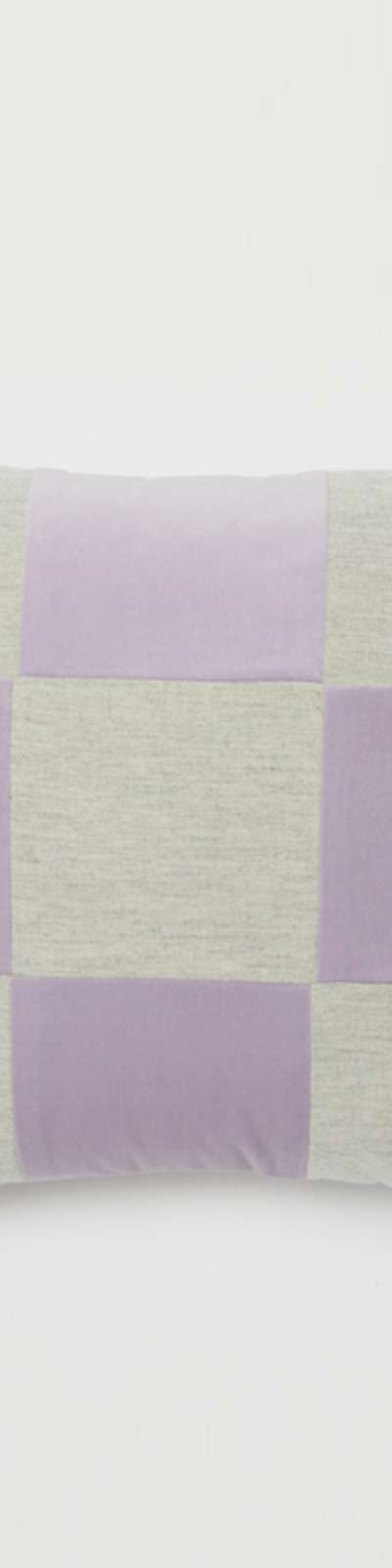 Velvet Check Cushion Cover 45x45 - Lavender