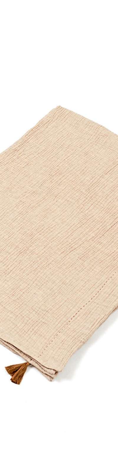 Bicolor Gauze Blanket - Beige / Ivory