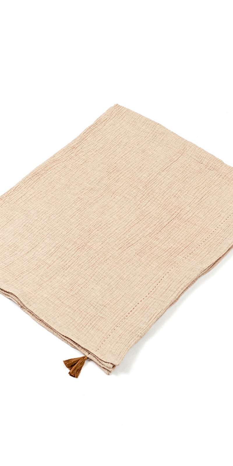 Bicolor Gauze Blanket - Beige / Ivory