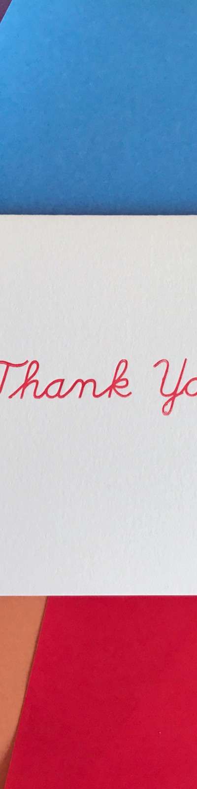 Letterpress Card - Thank you