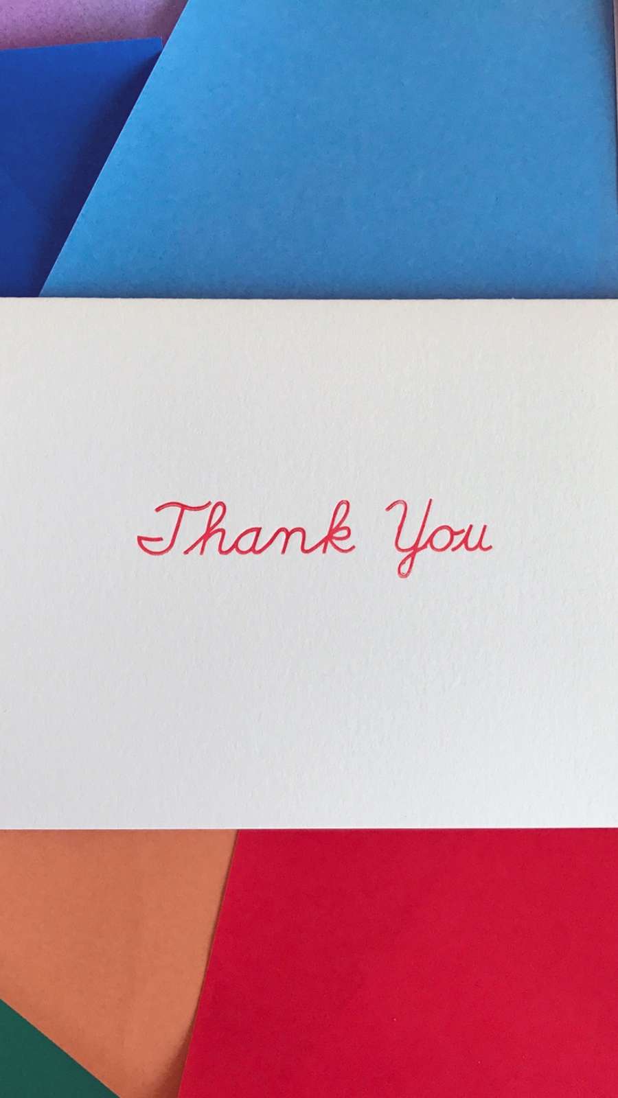 Letterpress Card - Thank you
