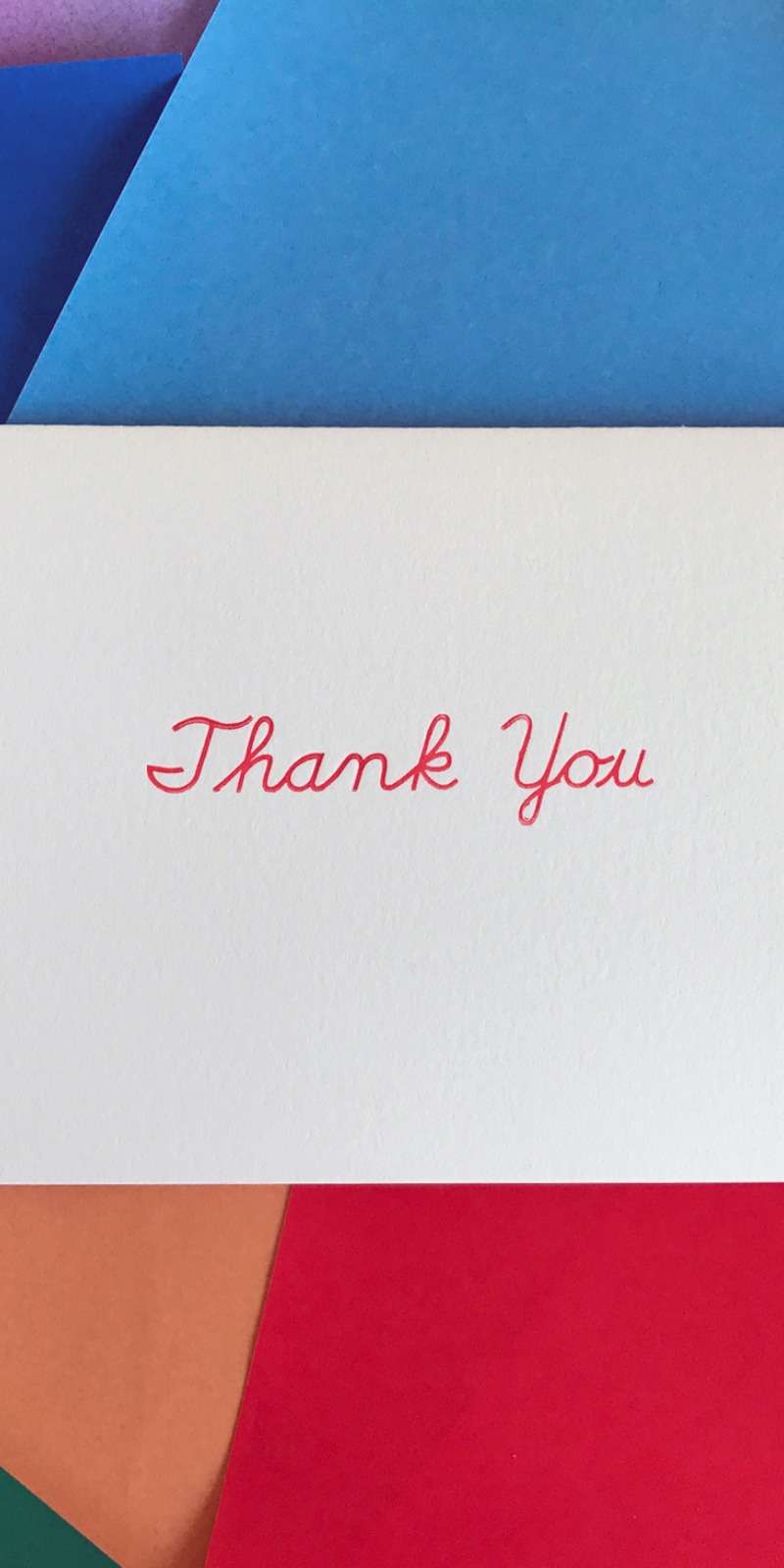 Letterpress Card - Thank you