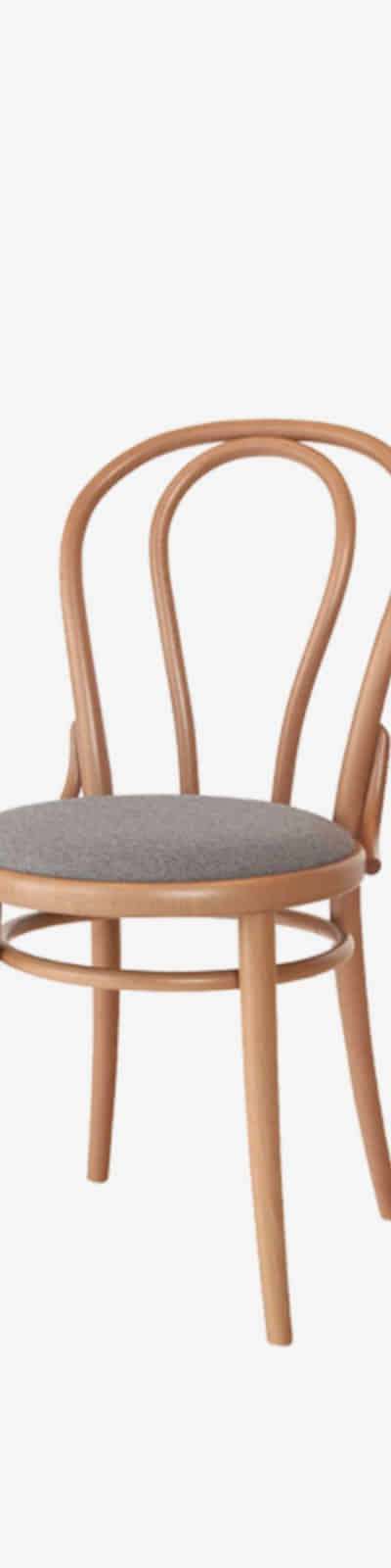 Chair18 - Natural / Gray Fabric