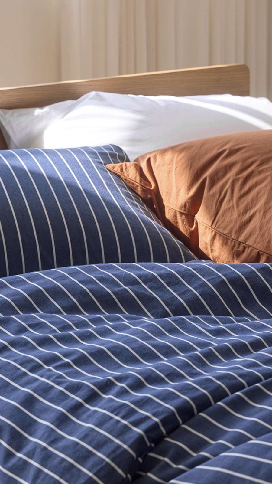 Navy Stripe Bedding Set