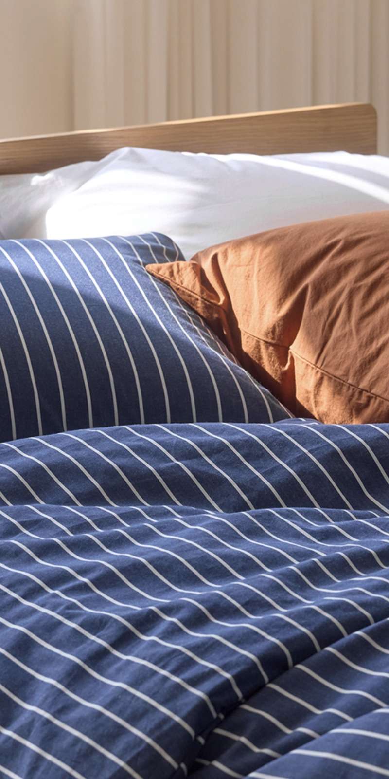 Navy Stripe Bedding Set