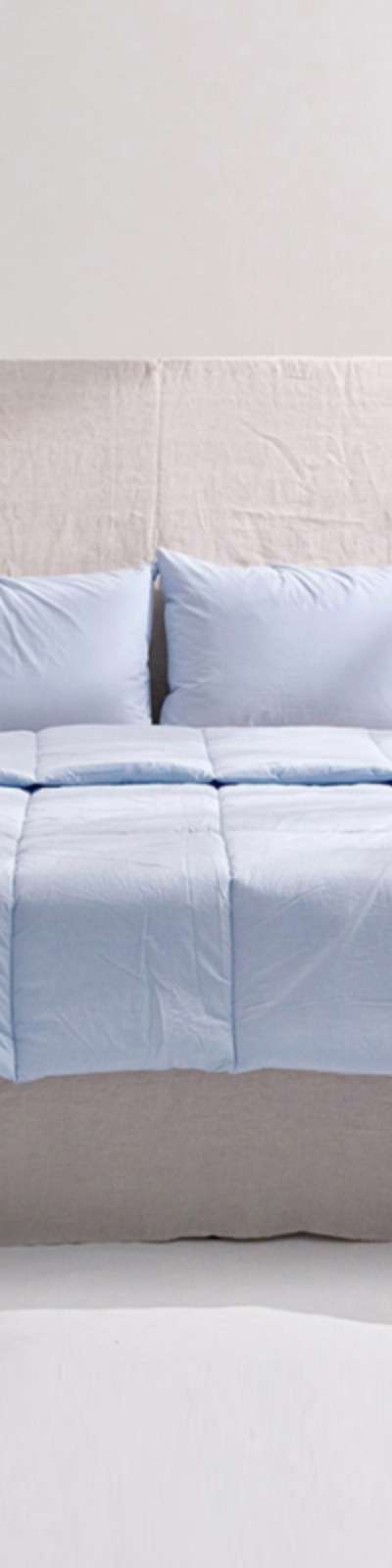 Silky Cotton 60s Duvet Cover - Ice Blue