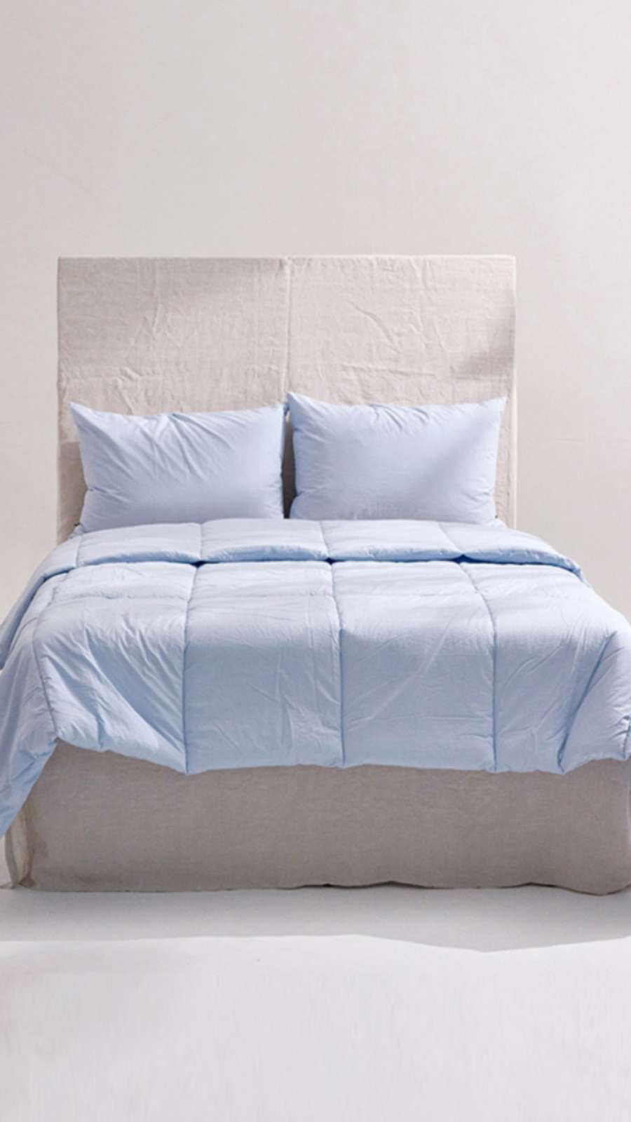 Silky Cotton 60s Duvet Cover - Ice Blue
