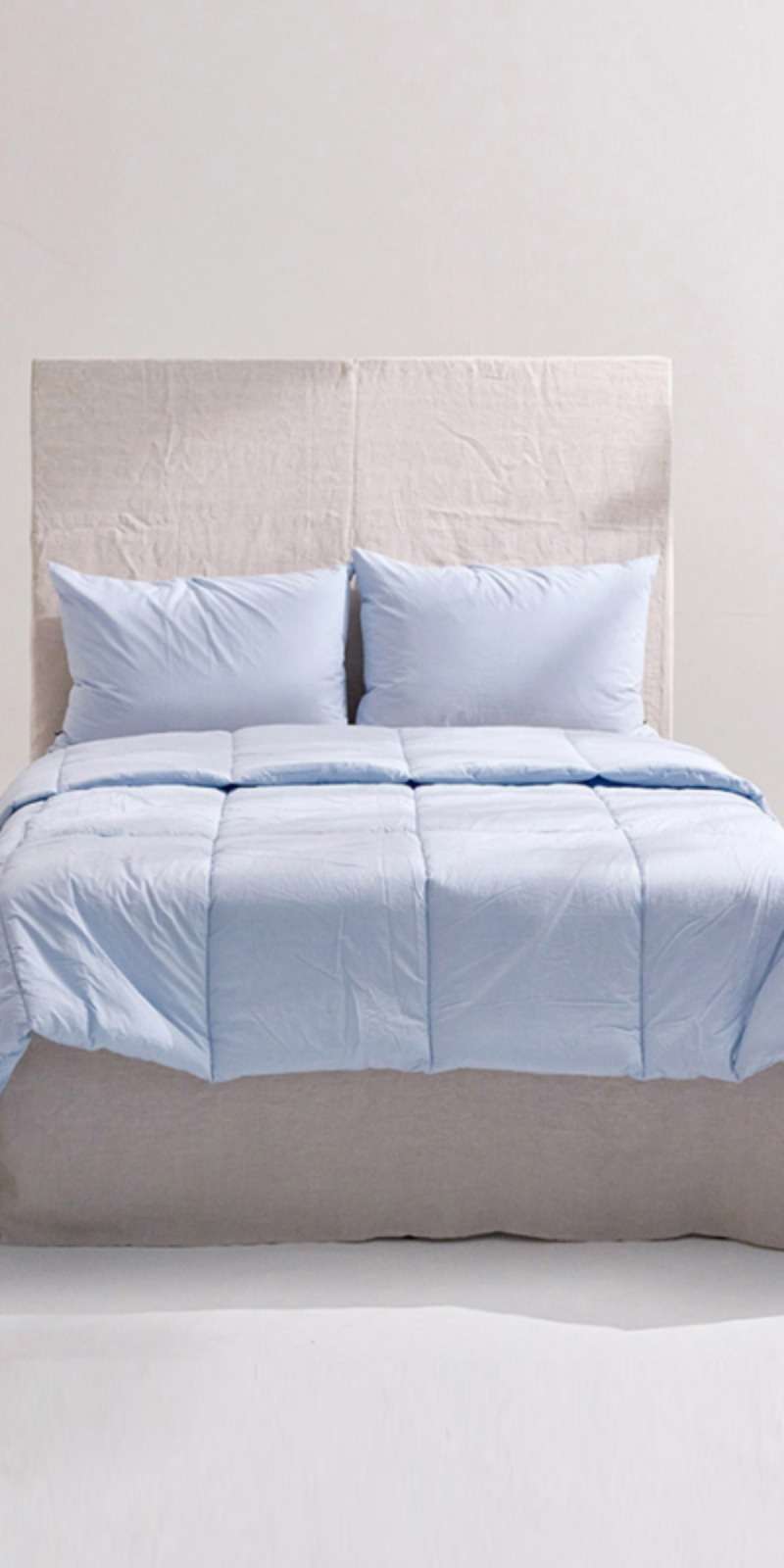 Silky Cotton 60s Duvet Cover - Ice Blue