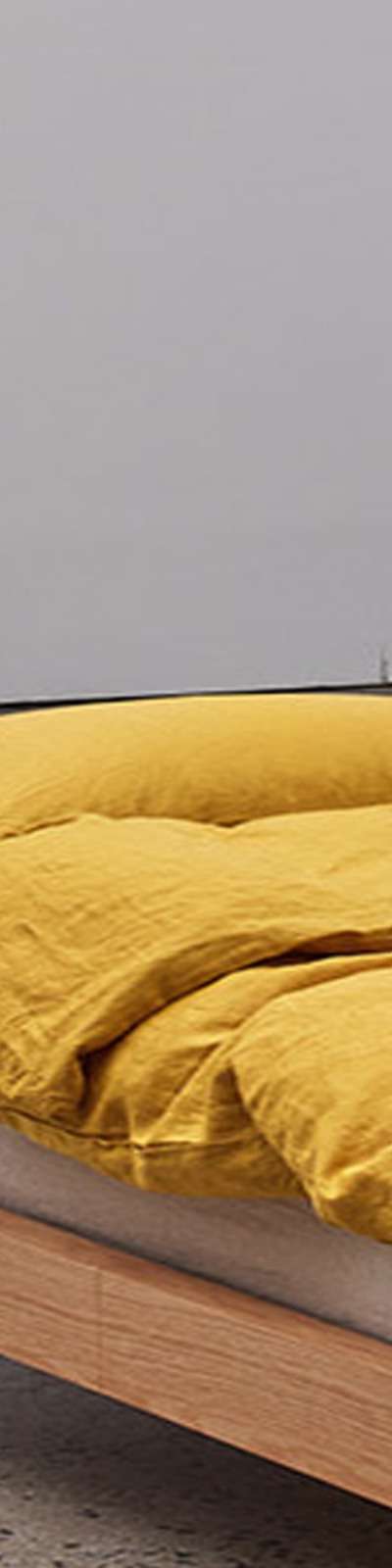 Premium Linen Bedding Set - Mustard