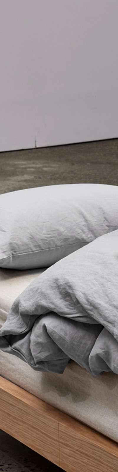 Premium Linen Bedding Set - Pastel Gray