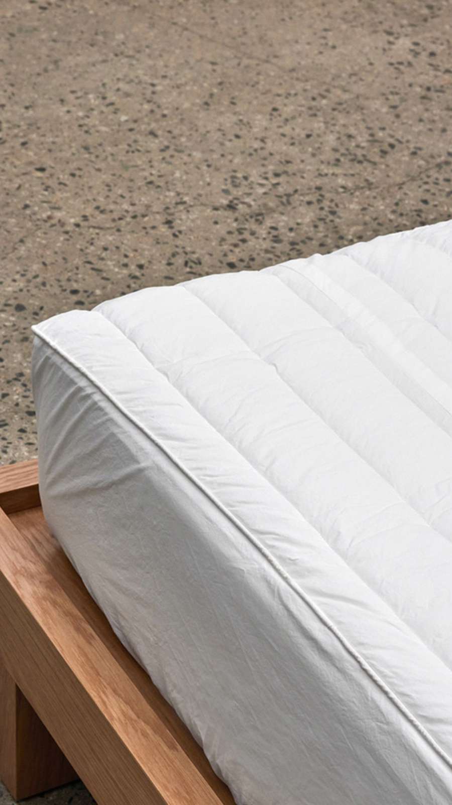 Silky Cotton 60s Quilted Mattress Cover - White