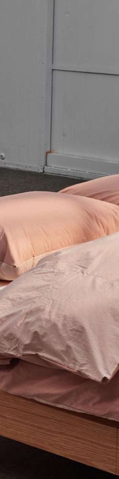Silky Cotton 60 Count Two-Tone Bedding Set - Pastel Coral + Pink Beige