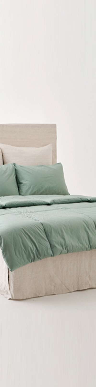 Silky Cotton 100-Count Layered Comforter - Dusty Green