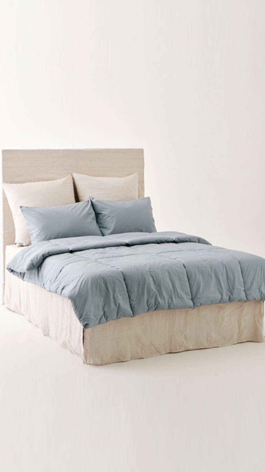 Silky Cotton 100-count Comforter - Gray Ocean Blue
