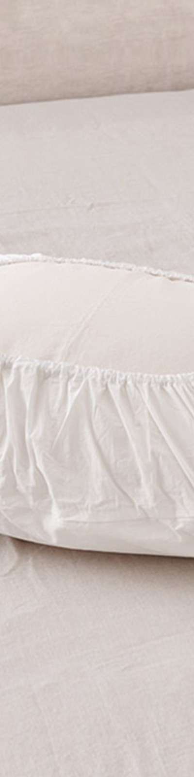 Silky Cotton 100 Count Banding Pillowcase - White