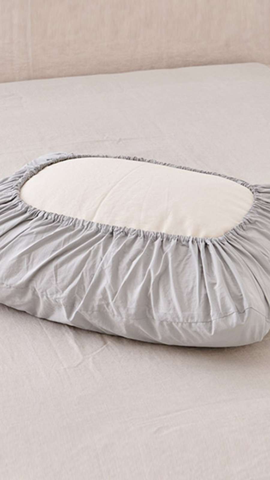 Silky Cotton 100-Count Banding Pillowcase - Blue Gray