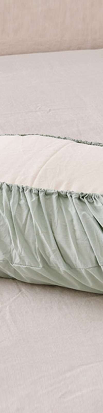 Silky Cotton 100 Thread Count Banding Pillowcase - Mint