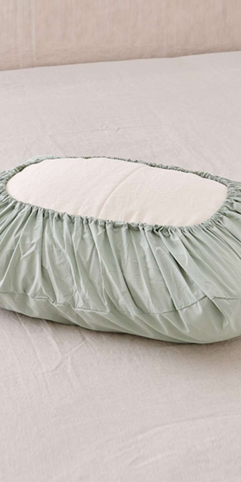 Silky Cotton 100 Thread Count Banding Pillowcase - Mint