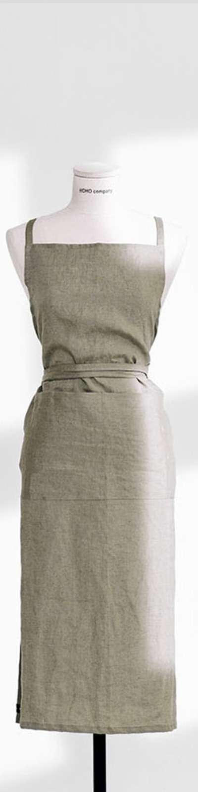 Premium Linen Apron - Pastel Khaki
