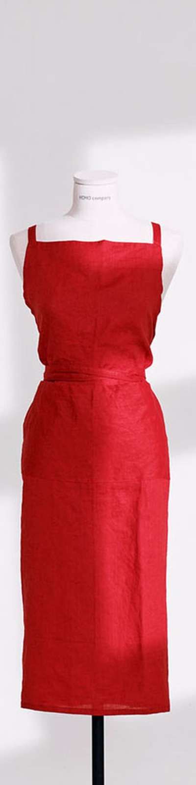 Premium Linen Apron - Deep Red