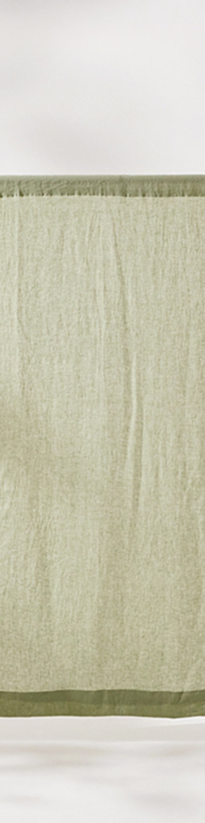 Soft Linen Single Curtain - Milky Green