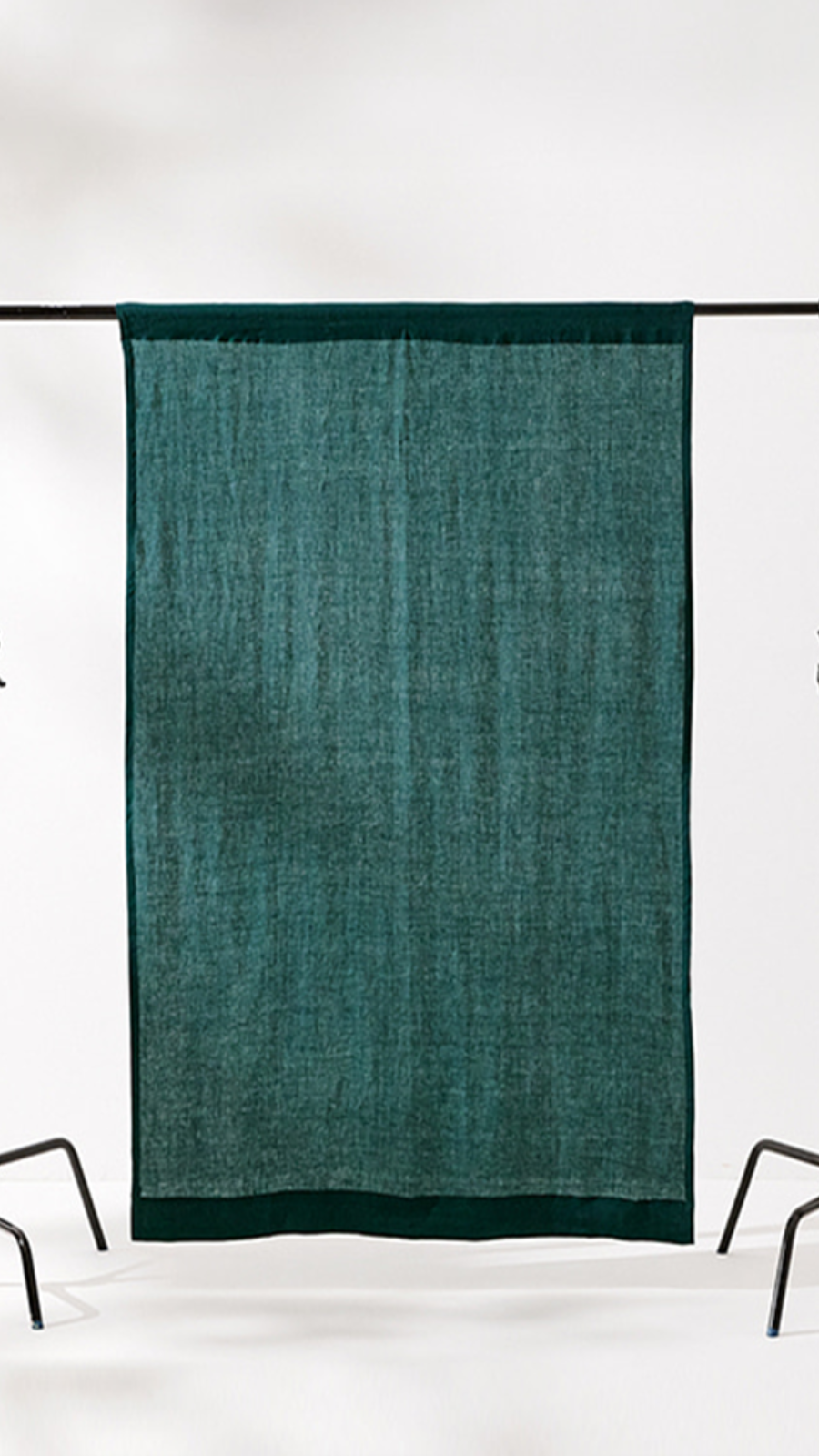 Soft Linen Single Panel Curtain - Emerald